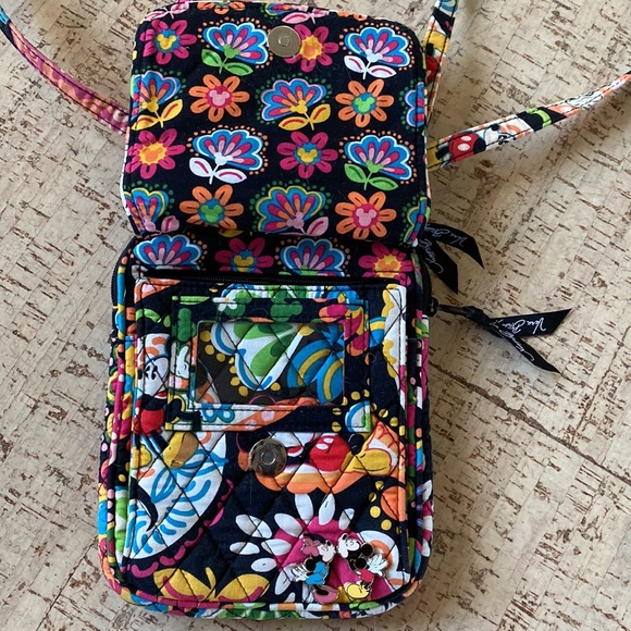 Vera Bradley Disney Parks Midnight with Mickey mini hipster crossbody with pin! - Picture 3 of 8